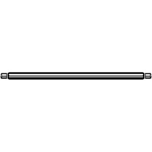 Barrette simple en acier inox avec 2 pivots, longueur 10 mm, Ø 1.00 mm, pivot Ø 0.70 mm