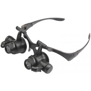 Lunettes avec 2 loupes et éclairage LED intégré