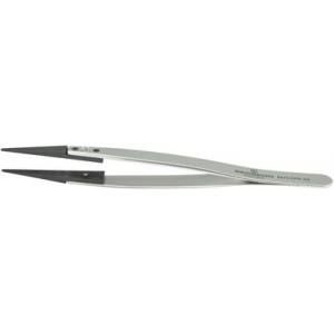 Brucelles avec embouts remplaçables en fibre de carbone, pointes 2A, longueur 130 mm
