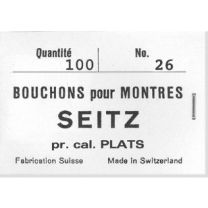 Bouchon à chasser Seitz en laiton doré pour calibres plats, No 09, en paquet de 10 pièces