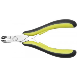 Pince à couper inclinée, coupe full-flush, antistatique, en acier allié au chrome 63 HRC, longueur 125 mm