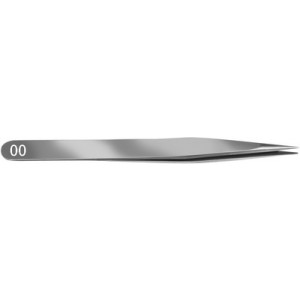 Brucelles en acier inox Dumont, pointes 00, longueur 120 mm