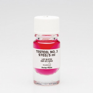 Huile MOEBIUS de test N° 3, pour vérifier l'efficacité de l'épilame sur une surface, 5 ml