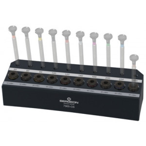 Socle pour 10 tournevis réf. 7965-... et 10 cartouches dynamométriques Tork Speed réf. 7965-C…
