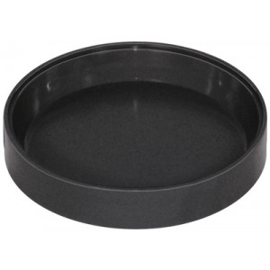 Godet à fournitures rond en plastique noir, Ø 30 x 10 mm