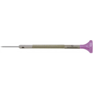 Tournevis d'horloger en acier inox, Ø 1.60 mm, tête ergonomique en matière synthétique POM autolubrifiant