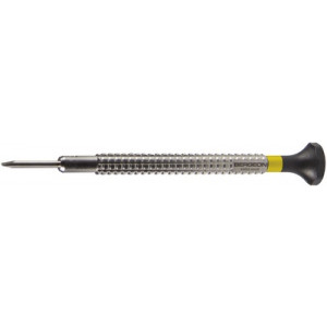 Tournevis d'horloger à profilé spécial, Ø 0.80 mm, en acier inox, tête ergonomique en matière synthétique POM autolubrifiant