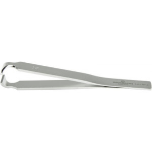 Brucelles en acier carbone nickelé, pointes K, longueur 115 mm