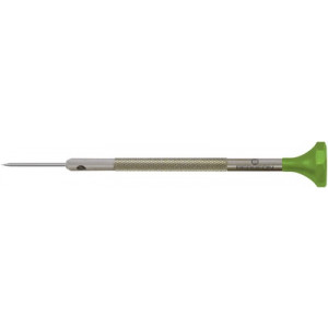 Tournevis d'horloger en acier inox, Ø 0.90 mm, tête ergonomique en matière synthétique POM autolubrifiant