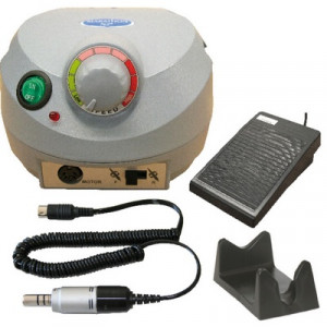 Micromoteur Escort-II avec micromoteur pour pièce à main à emboîter avec pédale de commande et support pièce à main, sans pièce à main