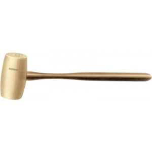Mailet en buis, manche en bois, forme tonneau, Ø 33 mm
