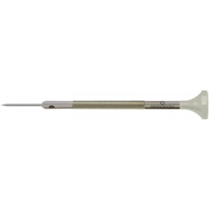Tournevis d'horloger en acier inox, Ø 1.40 mm, tête ergonomique en matière synthétique POM autolubrifiant