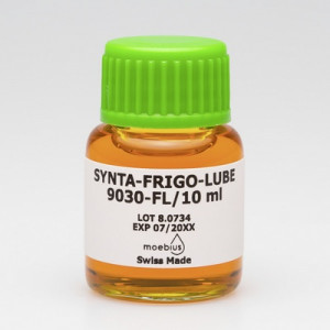 Huile MOEBIUS SyntA-Frigo-Lube 9030, fluorescente, 100% synthétique, pour les applications à basse température, 10 ml