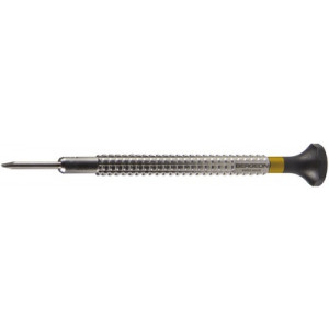 Tournevis d'horloger à profilé spécial, Ø 0.70 mm, en acier inox, tête ergonomique en matière synthétique POM autolubrifiant