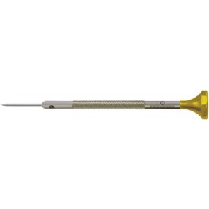 Tournevis d'horloger en acier inox, Ø 0.80 mm, tête ergonomique en matière synthétique POM autolubrifiant