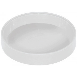 Godet à fournitures rond en plastique blanc, Ø 30 x 10 mm