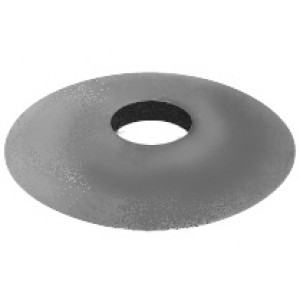 Meule en caoutchouc aggloméré avec poudre de carbure de silicium, grise tendre Ø 17 mm, épaisseur 3.5 mm sans tige