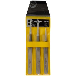 Assortiment de 3 brucelles B-STAR en acier 100% antimagnétique Superalloy, finition soignée, dureté jusqu'à 6 fois supérieur aux acier antimagnétiques "communs", très bonne résistance à la corrosion, à la chaleur (800°) et aux acides, en pochette pla