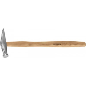 Marteau d'orfèvre, manche en bois, entièrement poli, longueur tête 90 mm