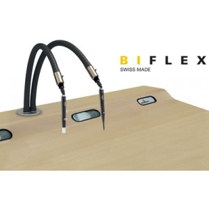 Air-vacuum biflex pour établis, avec 1 soufflette et 1 brossette