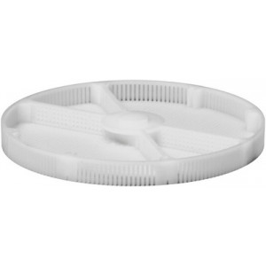 Panier en matière synthétique avec 4 séparations, hauteur 8 mm, Ø 80 mm