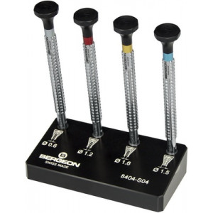 Assortiment de 4 chasse-aiguilles à tête tournante, sur socle