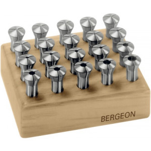 Assortiment de 40 pinces americaines sur socle bois