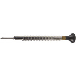 Tournevis d'horloger à profilé spécial, Ø 1.30 mm, en acier inox, tête ergonomique en matière synthétique POM autolubrifiant