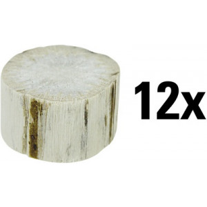Moelle de sureau naturel, en forme de roue, épaisseur 12 mm, en paquet de 12 pièces