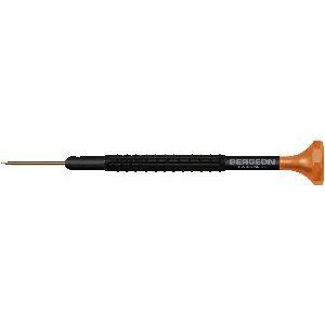 Tournevis d'horloger en aluminium 100% antimagnétique, Ø 0.60 mm, avec membrane en élastomère, tête ergonomique en matière synthétique POM autolubrifiant