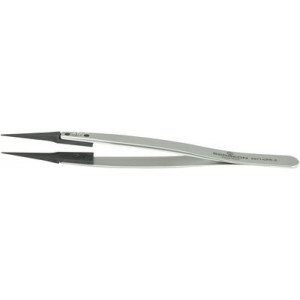Brucelles avec embouts remplaçables en fibre de carbone, pointes 5, longueur 130 mm