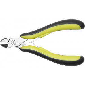 Pince à couper de côté, bec court, coupe semi-flush, antistatique, en acier allié au chrome 63 HRC, longueur 120 mm