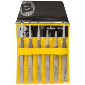 Assortiment de 6 brucelles B-ANTIMAG en acier antimagnétique, bonne résistance aux acides et à la corrosion, en pochette plastique