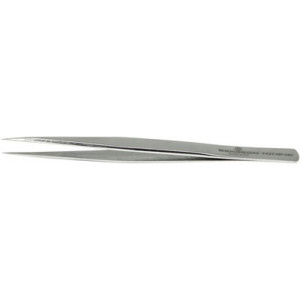 Brucelles en acier carbone nickelé, pointes HH, longueur 115 mm