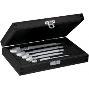 Assortiment de 5 mandrins à tête ronde, en coffret bois