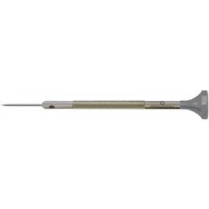 Tournevis d'horloger en acier inox, Ø 1.10 mm, tête ergonomique en matière synthétique POM autolubrifiant