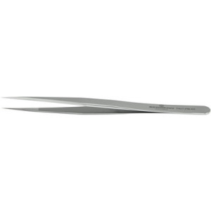 Brucelles en acier carbone, pointes polies B5, longueur 130 mm