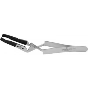 Brucelles négative pour tenir les verres et les cadrans avec embouts remplacables, longueur 120 mm