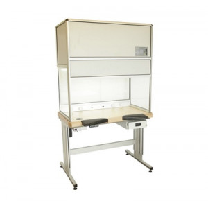 Enceinte de mise hors poussière FLUX LAMINAIRE avec éclairage standardDimensions en mm jusqu'à : L = 1600 / l = 700 /  h = 700