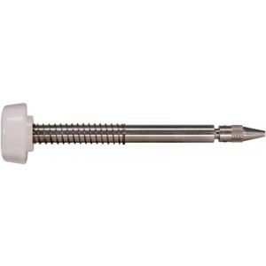 Broche de rechange, bouton blanc, Ø 1.00 mm