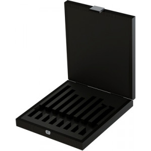 Coffret pour brucelles vide avec intérieur mousse et emplacement pour 8 brucelles