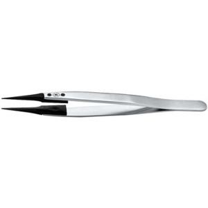 Brucelles avec embouts remplaçables en teflon, pointes 5, longueur 130 mm