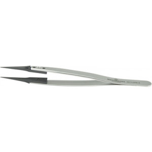 Brucelles avec embouts remplaçables en PEEK, pointes 5, longueur 130 mm