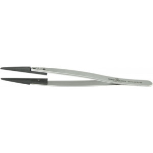 Brucelles avec embouts remplaçables en fibre de carbone, pointes 00, longueur 130 mm