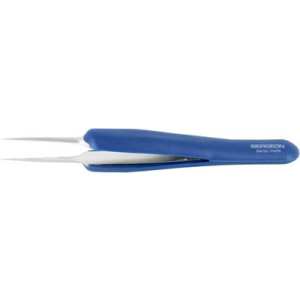 Brucelles ESD revêtues d'une membrane en caoutchouc-nitrile, pointes 5, longueur 110 mm