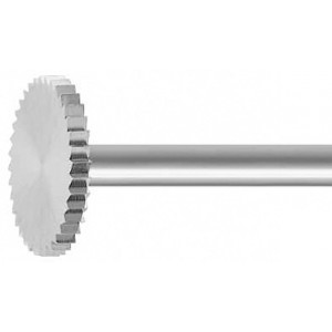 Fraise de forme à denture fine, en acier outil, Ø tige 2.35 mm, longueur 44.5 mm, Ø 1.00 mm