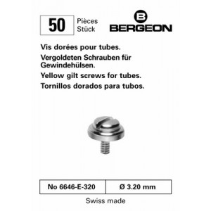 Vis dorée, Ø 3.20 mm, en paquet de 50 pièces