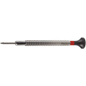 Tournevis d'horloger à profilé spécial, Ø 1.20 mm, en acier inox, tête ergonomique en matière synthétique POM autolubrifiant