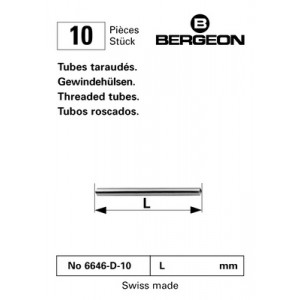 Tube taraudé doré, Ø 1.50 mm, longueur 12 mm