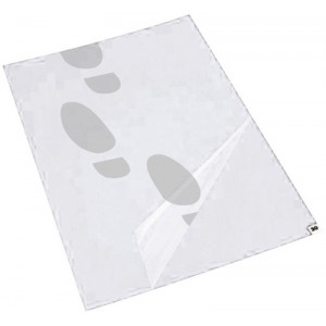 Tapis antidérapant effeuillable, blanc, 30 couches, en paquet de 10 pièces